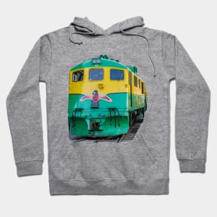 White Pass locomotive in Alaska Hoodie